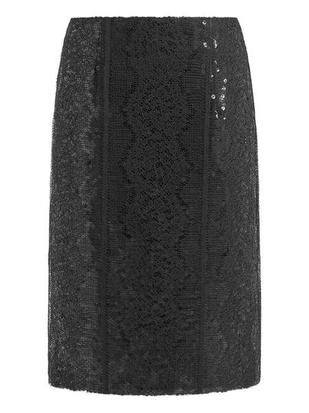  16arlington Deoda Sequin Lace Skirt - Black 
