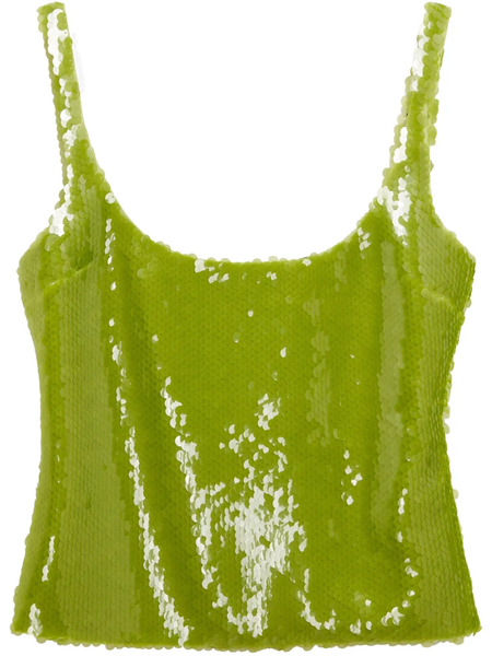  16arlington Hornet Sequin-embellished Top - Green 