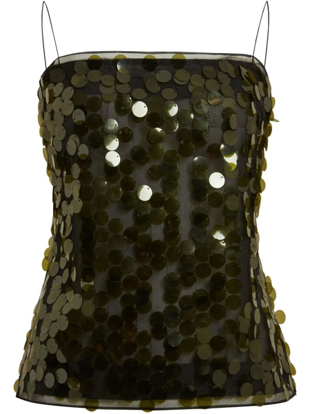  16arlington Suero Sequin-embellished Top - Green 