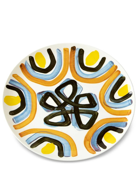  1882 Ltd Yellow Flower Salad Plate - White 