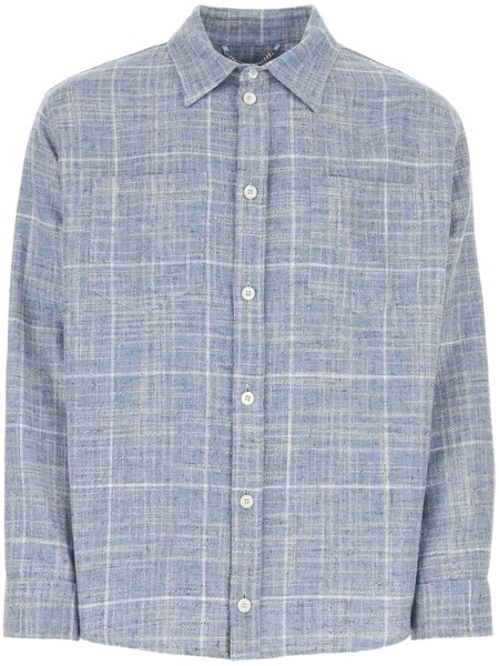  1989 Studio Grid-print Chambray Shirt - Blue 