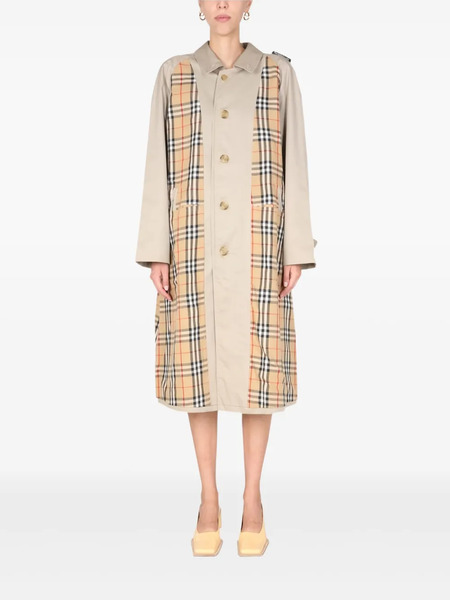  1/off Check Pattern Coat - Neutrals 