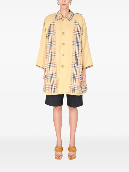 1/off Check Pattern Coat - Neutrals 