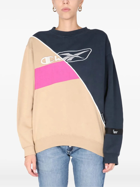  1/off Colourblock Logo Sweatshirt - Neutrals 