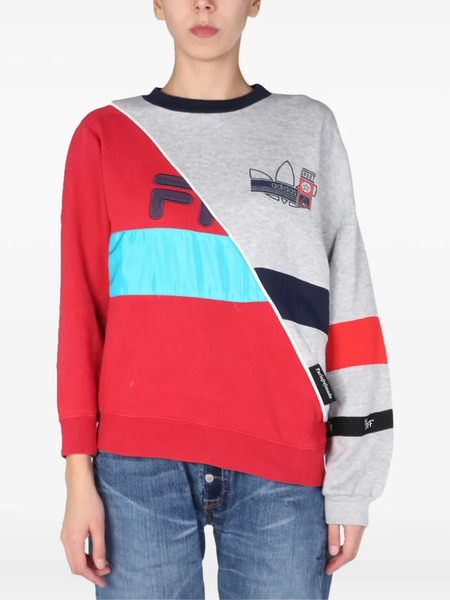  1/off Colourblock Logo Sweatshirt - Red 