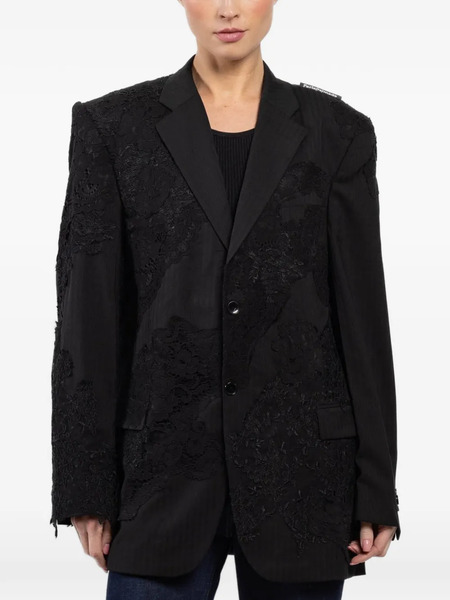  1/off Lace Single-breasted Blazer - Black 