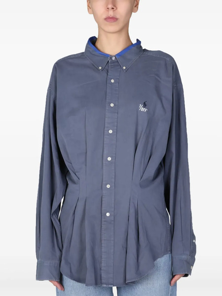  1/off Pleated Shirt - Blue 