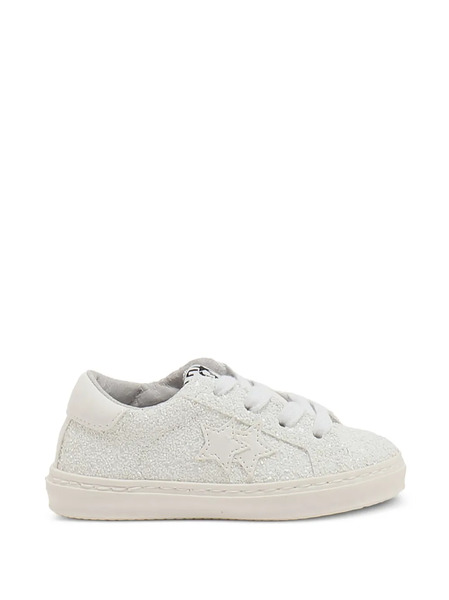  2 Star Kids Glitter-embellished Sneakers - White 