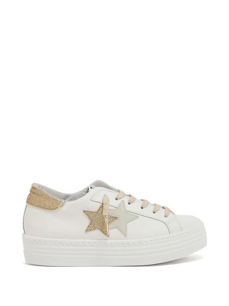  2 Star Kids Star-appliqué Sneakers - White 