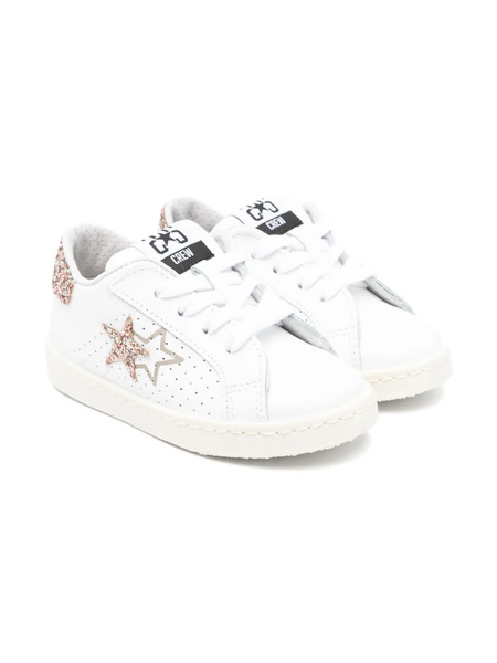  2 Star Kids Star-patch Sneakers - White 