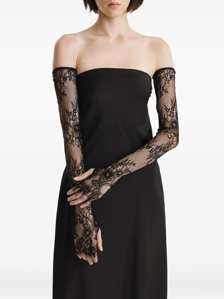  2310 Studio Floral-lace Gloves - Black 