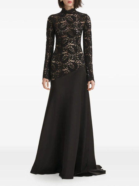  2310 Studio Lace Long-sleeve Maxi Dress - Black 