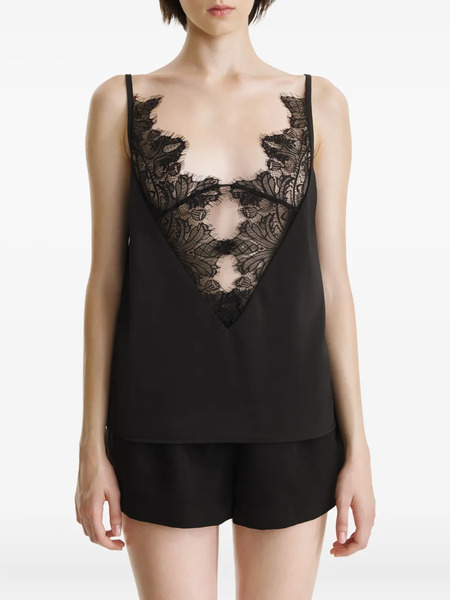  2310 Studio Lace-panelled Top - Black 