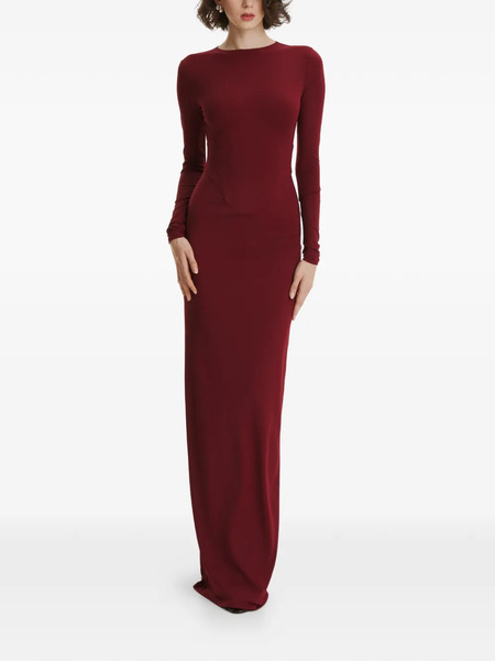  2310 Studio Long-sleeves Corset Maxi Dress - Red 