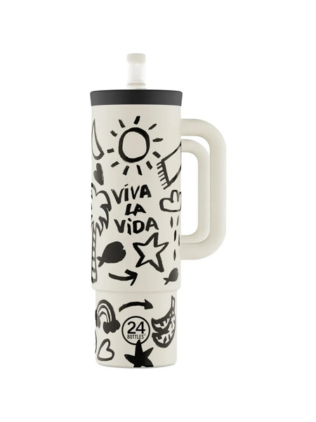  24bottles Viva La Vida Straw Cup (800ml) - Neutrals 