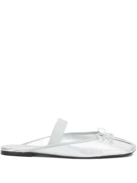  3.1 Phillip Lim Bow-detail Elasticated-strap Mules - Silver 