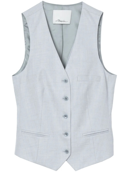  3.1 Phillip Lim Built-in Bra Waistcoat - Blue 