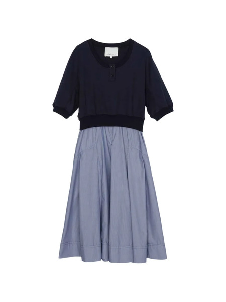 3.1 Phillip Lim Button-detail Dress - Blue 