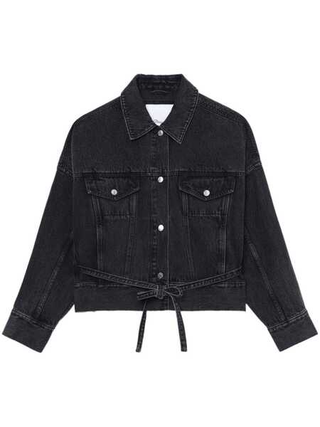  3.1 Phillip Lim Button-up Belted Denim Jacket - Black 
