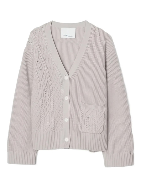  3.1 Phillip Lim Cable-knit Pocket Cardigan - Neutrals 