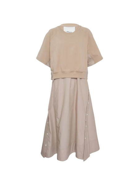  3.1 Phillip Lim Crew-neck Short-sleeve Midi Dress - Neutrals 