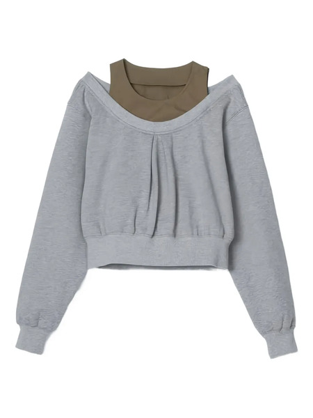  3.1 Phillip Lim Cut-out Long-sleeve Sweatshirt - Grey 