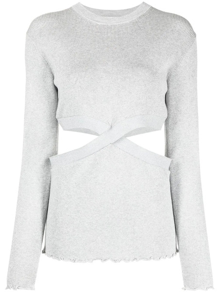  3.1 Phillip Lim Cut-out Ribbed Jumper - Silver 
