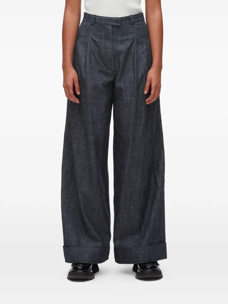  3.1 Phillip Lim Double-pleat Wide-leg Trousers - Blue 