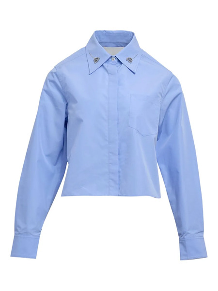  3.1 Phillip Lim Embellished Collared Top - Blue 