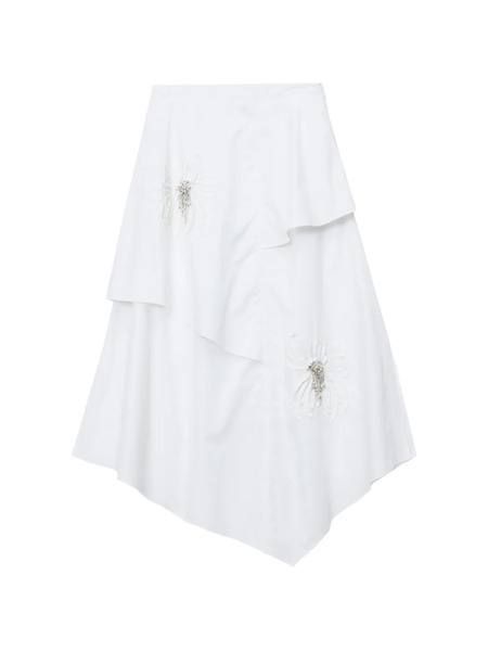  3.1 Phillip Lim Floral Ruffled Midi Skirt - White 