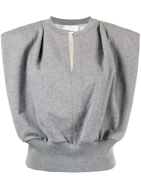  3.1 Phillip Lim French Terry Sleeveless Top - Grey 