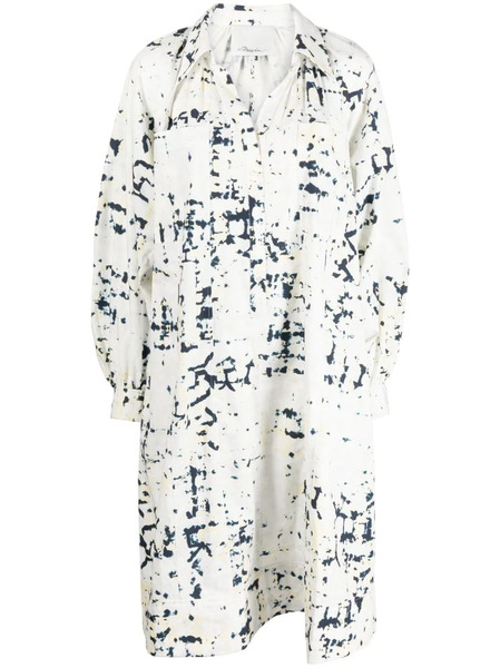  3.1 Phillip Lim Kaleidoscope Prnt Poplin Shrt Drs - White 