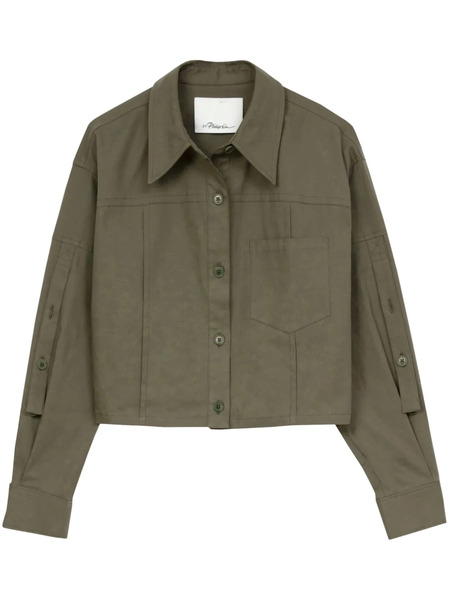 3.1 Phillip Lim Long-sleeve Cropped Shirt - Green 