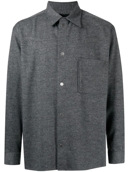  3.1 Phillip Lim Melangé-effect Flannel Shirt - Grey 