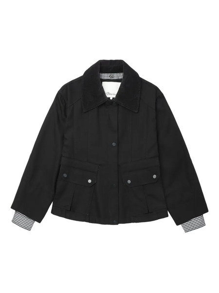  3.1 Phillip Lim Pocket Check Trim Jacket - Black 
