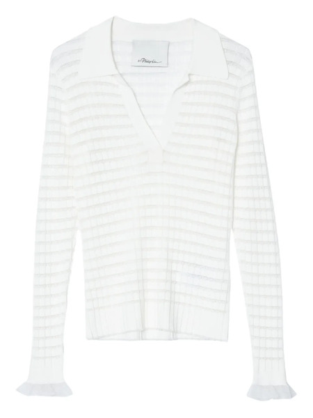  3.1 Phillip Lim Ribbed-knit Polo-neck Top - Neutrals 