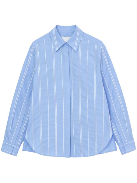  3.1 Phillip Lim Stripe-pattern Cotton-blend Shirt - Blue 