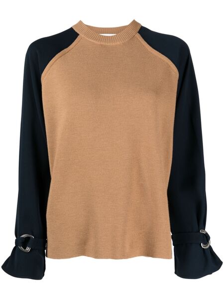  3.1 Phillip Lim Two-tone Merino Wool Jumper - Brown 