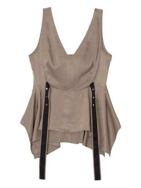  3.1 Phillip Lim V-neck Peplum Top - Neutrals 