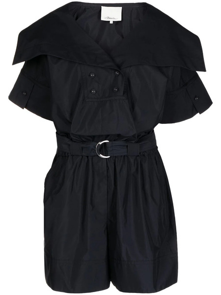  3.1 Phillip Lim Wide-collar Playsuit - Black 