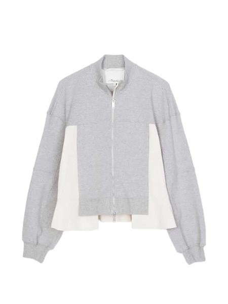  3.1 Phillip Lim Zip-up Panelled Sweater - Grey 