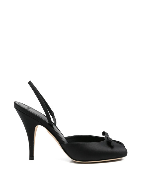  3juin Bow-embellishment Slingback Sandals - Black 