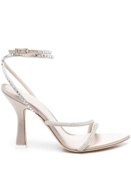  3juin Crystal-embellished 65mm Sandals - Neutrals 