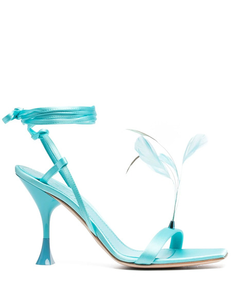  3juin Kimi Feather-detail Sandals - Blue 