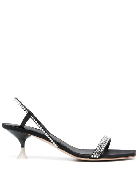  3juin 65mm Crystal-embellished Sandals - Black 