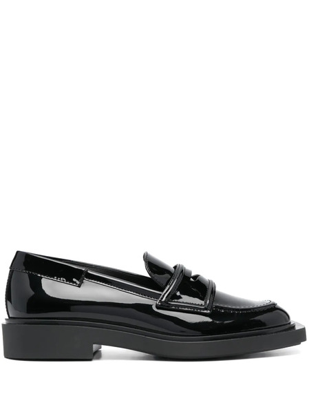  3juin Square-toe 35mm Leather Loafers - Black 