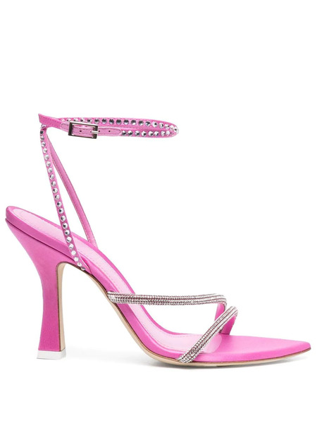  3juin Syria 100mm Crystal-embellished Sandals - Pink 