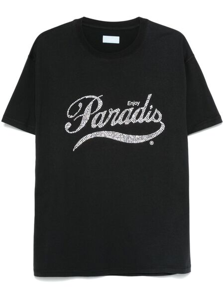  3paradis Crystal-logo T-shirt - Black 