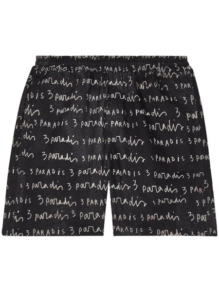 3paradis Logo-print Poplin Shorts - Black 