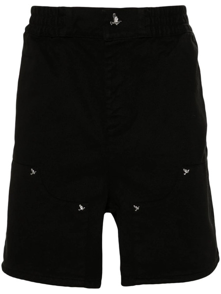 3paradis Stud-embellished Cotton Bermuda Shorts - Black 